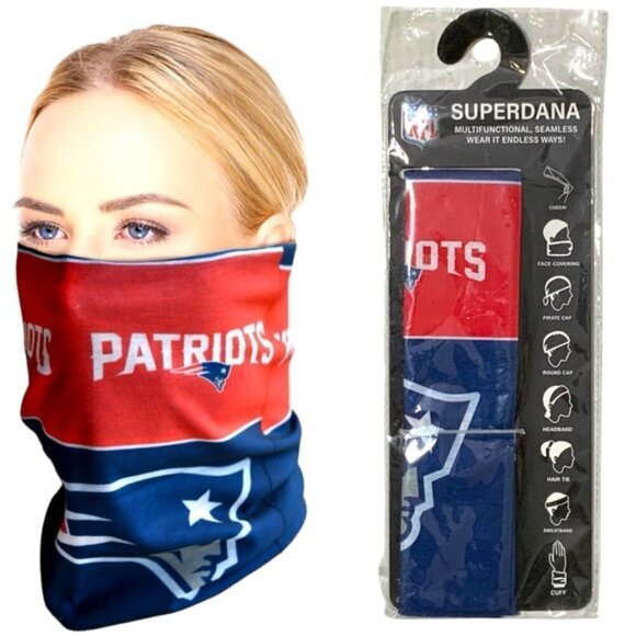 NFL Accessories - NFL Multifunctional New England Patriots Gaiter Headband Team Apparel One Size